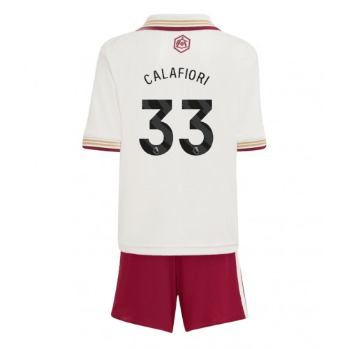 Arsenal Riccardo Calafiori #33 Replika Babytøj Tredje sæt Børn 2025-26 Kortærmet (+ Korte bukser)